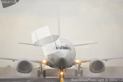 Image of Landing in rain