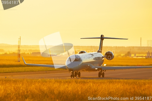 Image of Airport at the sunset