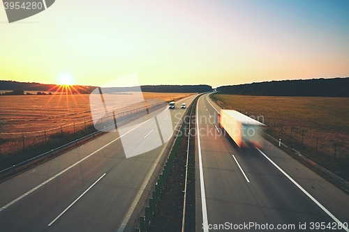 Image of Highway at the sunrise