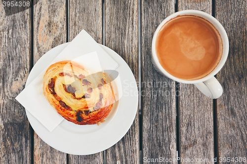 Image of Morning coffee with with sweet pastries