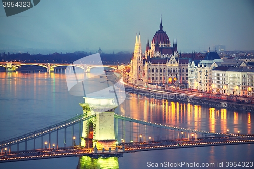 Image of Amazing twilight in Budapest