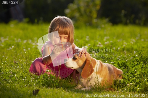 Image of Girl with dog