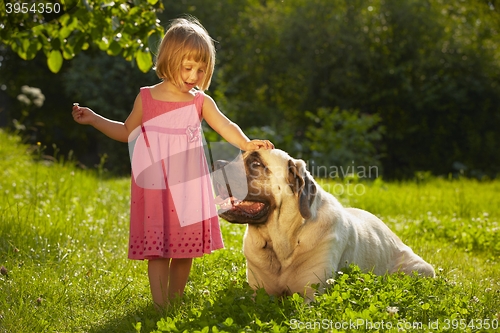 Image of Girl with dog