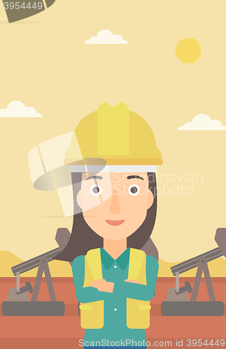 Image of Cnfident oil worker.
