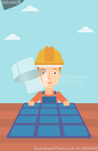 Image of Constructor with solar panel.