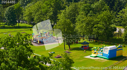 Image of Playground equipment in the park