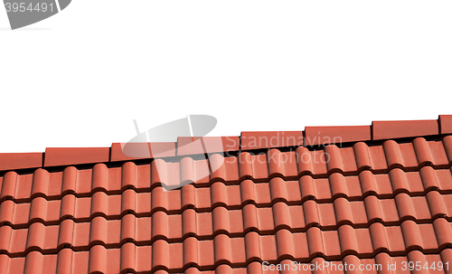 Image of Roof tile isolated on white