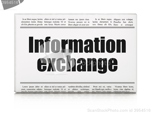Image of Information concept: newspaper headline Information Exchange