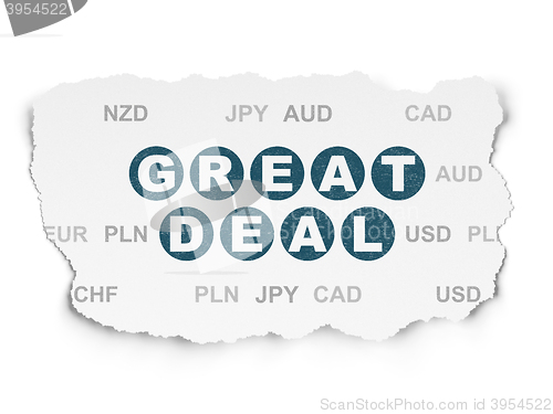 Image of Business concept: Great Deal on Torn Paper background