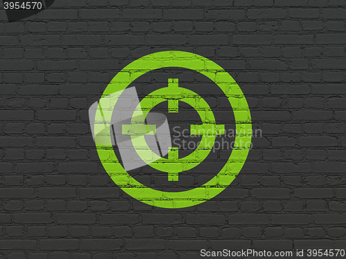 Image of Business concept: Target on wall background