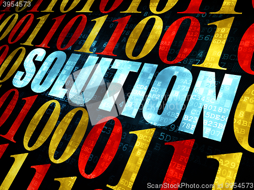 Image of Business concept: Solution on Digital background