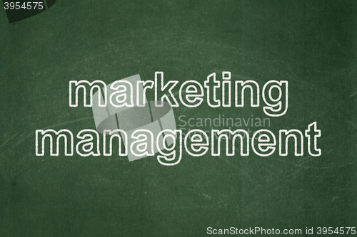 Image of Marketing concept: Marketing Management on chalkboard background