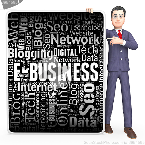 Image of Ebusiness Sign Indicates Corporate Signs And Website
