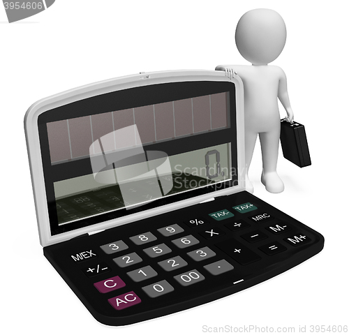 Image of Finance Character Shows Business Person And Illustration 3d Rend