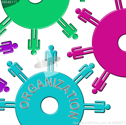 Image of Organization Cogs Means Arrange Team And Arranged