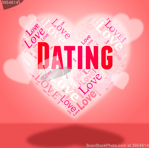 Image of Dating Heart Shows Sweetheart Hearts And Relationship