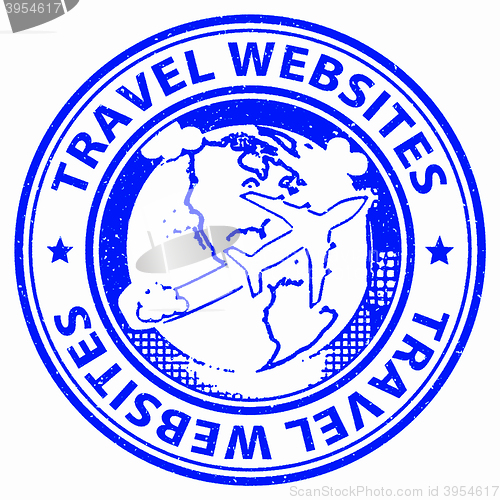 Image of Travel Websites Shows Vacation Journeys And Getaway