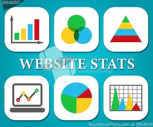 Image of Website Stats Means Business Graph And Analysis