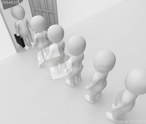 Image of Office Characters Indicates Business Person And Employee 3d Rend