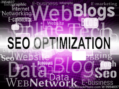 Image of Seo Optimization Represents Web Site And Net