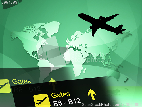 Image of World Travel Indicates Journey Globalise And Flight