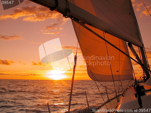 Image of sailing to the sunset