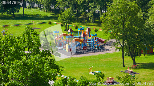 Image of Playground equipment in the park