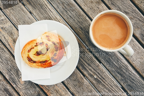 Image of Morning coffee with with sweet pastries