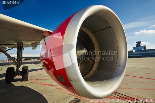 Image of Engine of the airplane