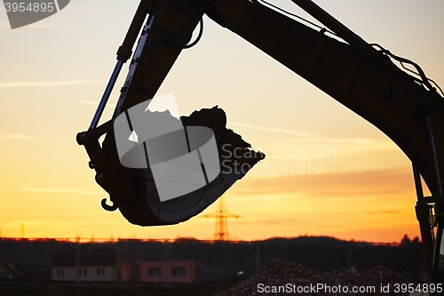 Image of Building site at the sunset