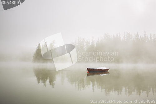 Image of Boat in mysterious fog