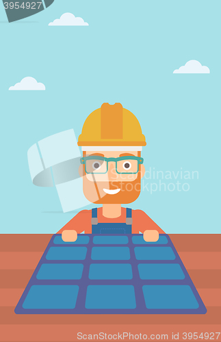 Image of Constructor with solar panel.