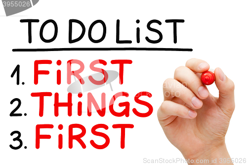 Image of First Things First To Do List