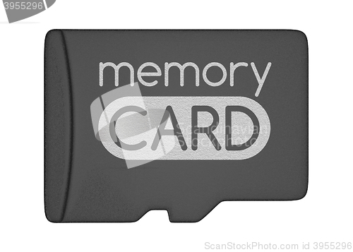 Image of MicroSD memory card. 