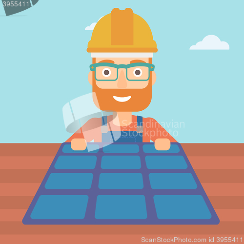 Image of Constructor with solar panel.