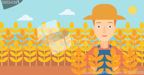 Image of Man in wheat field.