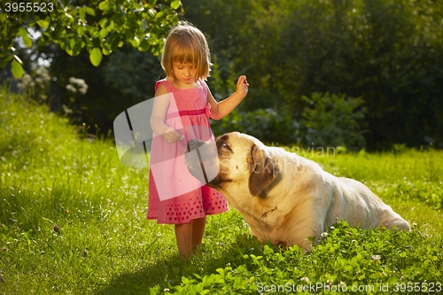 Image of Girl with dog