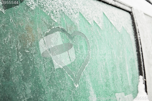 Image of Heart symbol on the car