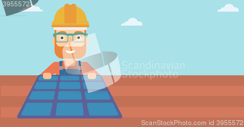 Image of Constructor with solar panel.