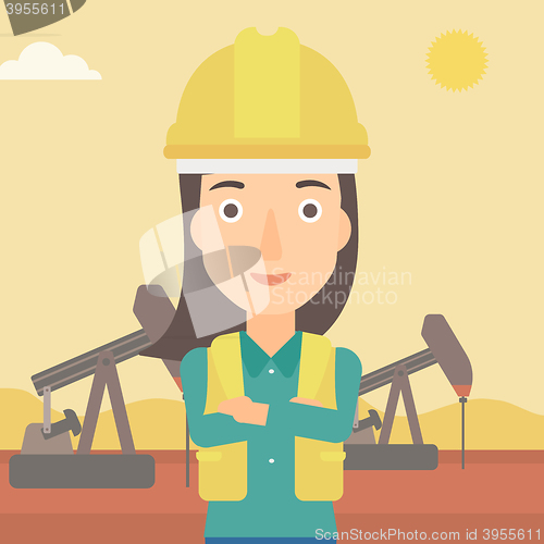 Image of Cnfident oil worker.