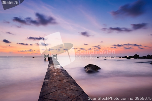 Image of Sunset over the sea