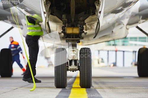 Image of Wheels of the airplane