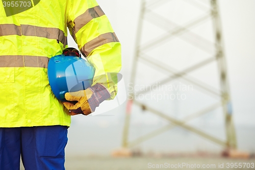 Image of Worker with helmet