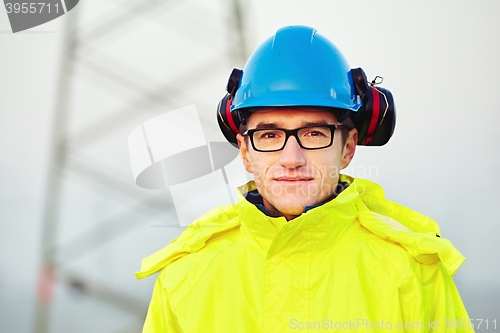 Image of Worker with helmet