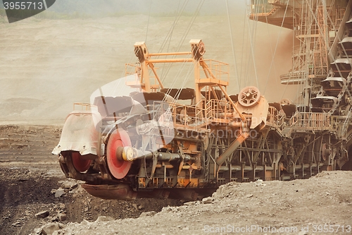 Image of Coal mining in an open pit 