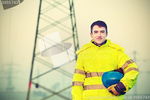 Image of Worker with helmet