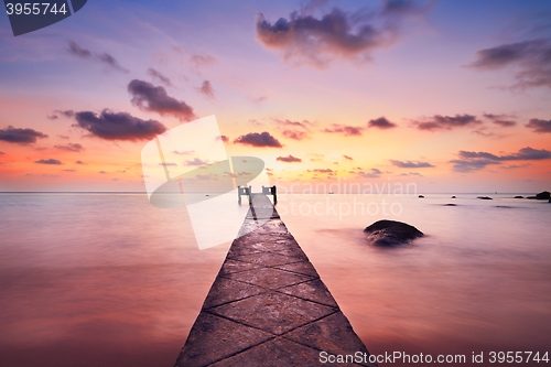 Image of Sunset over the sea