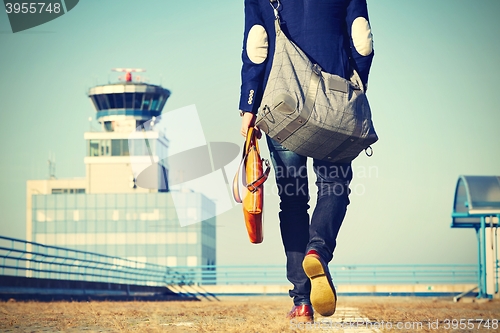 Image of Handsome man at the airport