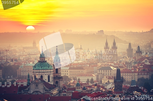 Image of Prague at the sunrise 