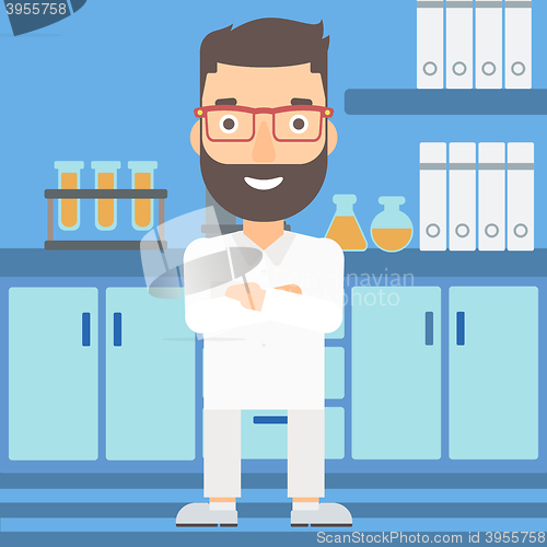 Image of Male laboratory assistant.